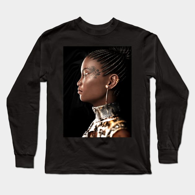 Queen Amanikhatashan Long Sleeve T-Shirt by WarriorQueens